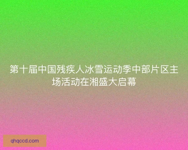 第十届中国残疾人冰雪运动季中部片区主场活动在湘盛大启幕