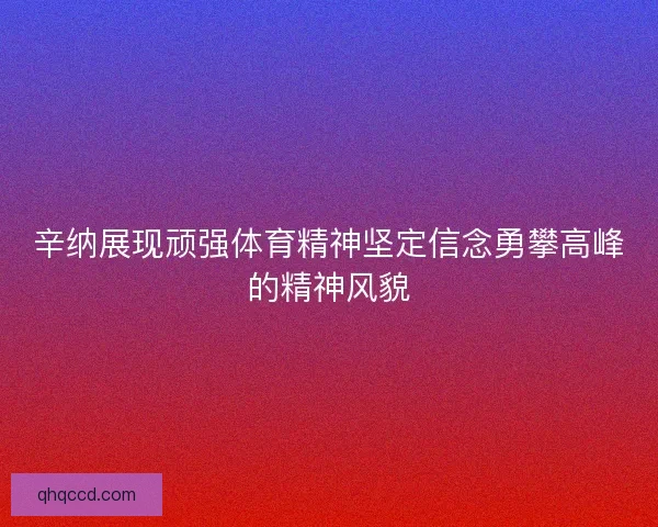 辛纳展现顽强体育精神坚定信念勇攀高峰的精神风貌